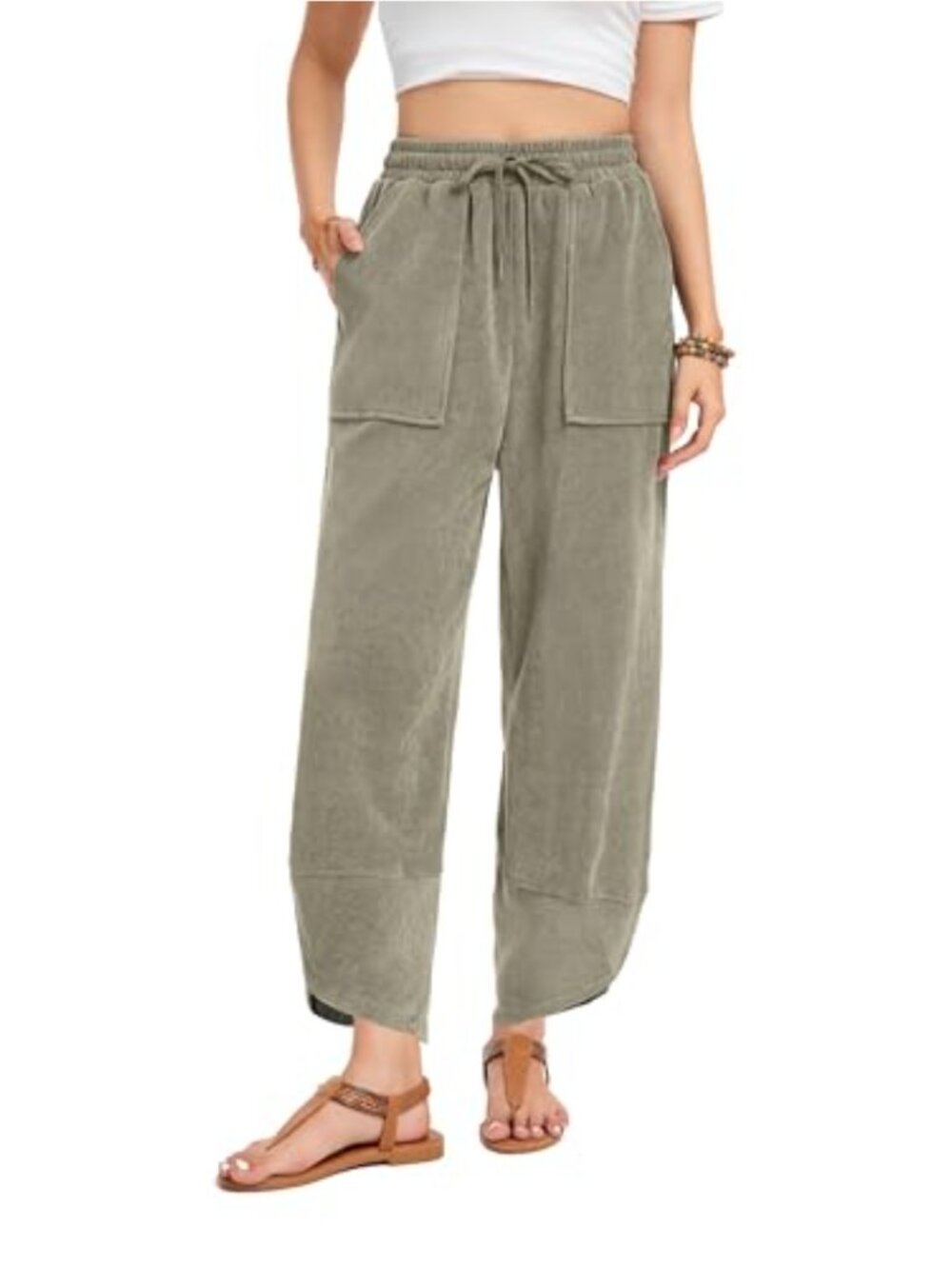 Baggy Wide Leg Harem Pants High Waisted with Pockets Lounge Sweatpants